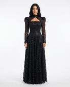 GRAMMY Abendkleid schwarz mit Pailletten {KI}